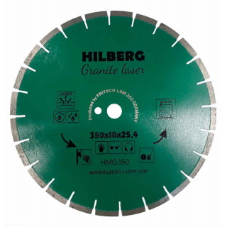 Диск алмазный отрезной 350*25,4*10 Hilberg Гранит Лазер HMG350