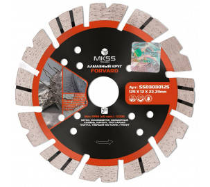 SS0303 Диск алмазный по арм. бетону Forvard 125х12х22,23мм MKSS SS0303 Диск алмазный по арм. бетону Forvard 125х12х22,23мм MKSS