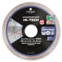 SS0410 Диск алмазный по керамике Hi-Tech 105х0,8х6x22,23мм MKSS