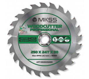 SS3025 Диск пильный по дереву 250х24Тх1,8/2,6х30 мм Woodcutter Professional MKSS