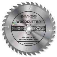 WC1900 Диск пильный по дереву 190х36Тх20 мм Woodcutter MKSS WC1900 Диск пильный по дереву 190х36Тх20 мм Woodcutter MKSS