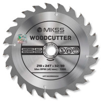 WC2100 Диск пильный по дереву 210х24Тх32/30 мм Woodcutter MKSS