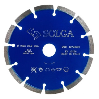 Диск алмазный Solga Diamant PROFESSIONAL сегментный (железобетон) 150x22,23 мм